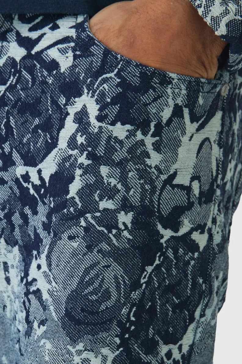 Discount boohoo Floral Jacquard Set mid blue