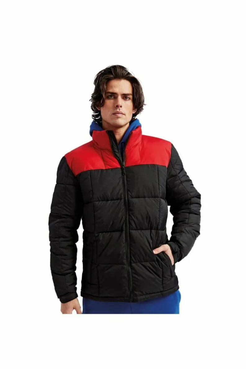 Best 2786 Fourteener Box Quilted Padded Jacket Black