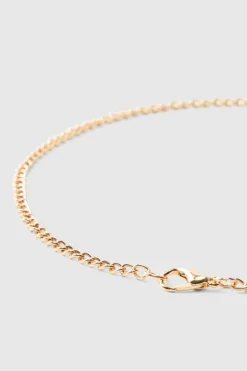 Discount boohooMAN Gem Pendant Necklace In gold