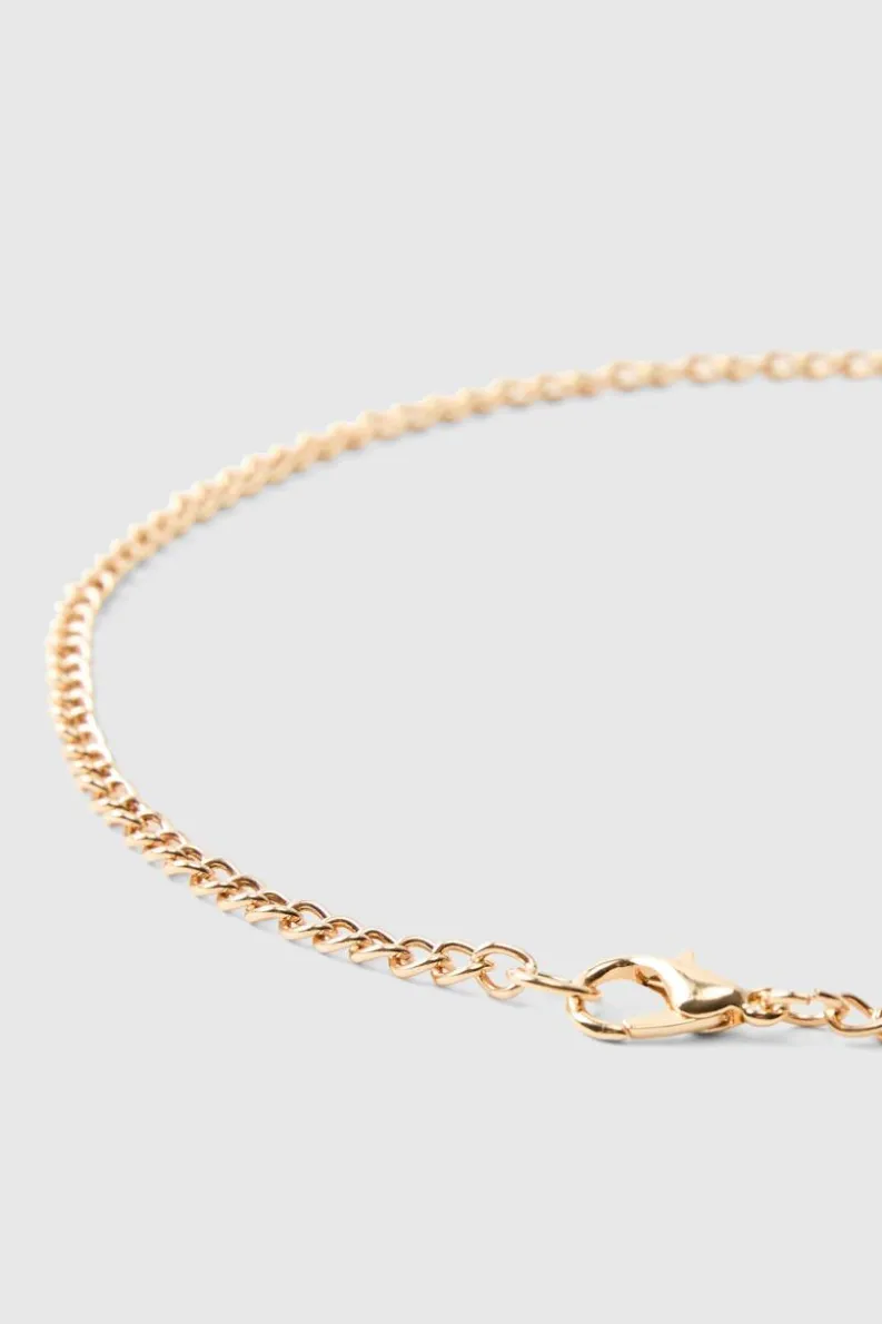 Discount boohooMAN Gem Pendant Necklace In gold