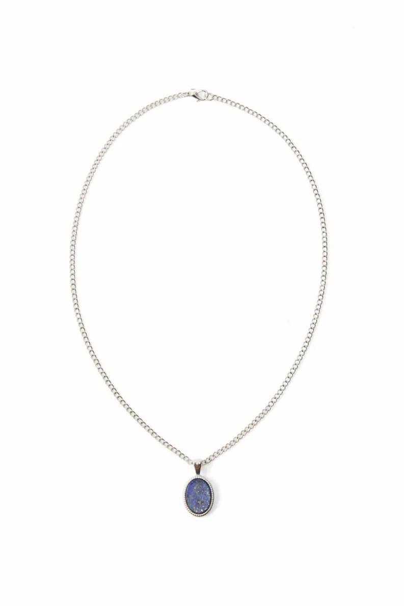 Sale boohooMAN Gem Pendant Necklace In silver