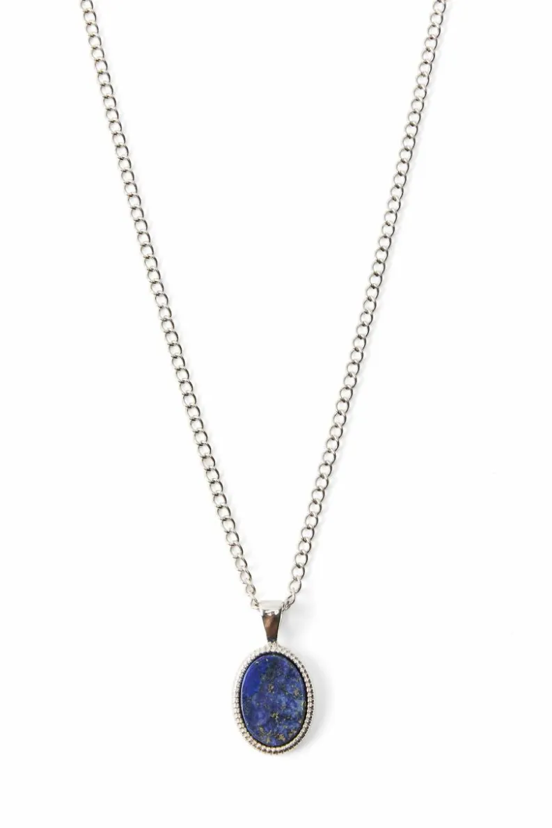 Sale boohooMAN Gem Pendant Necklace In silver