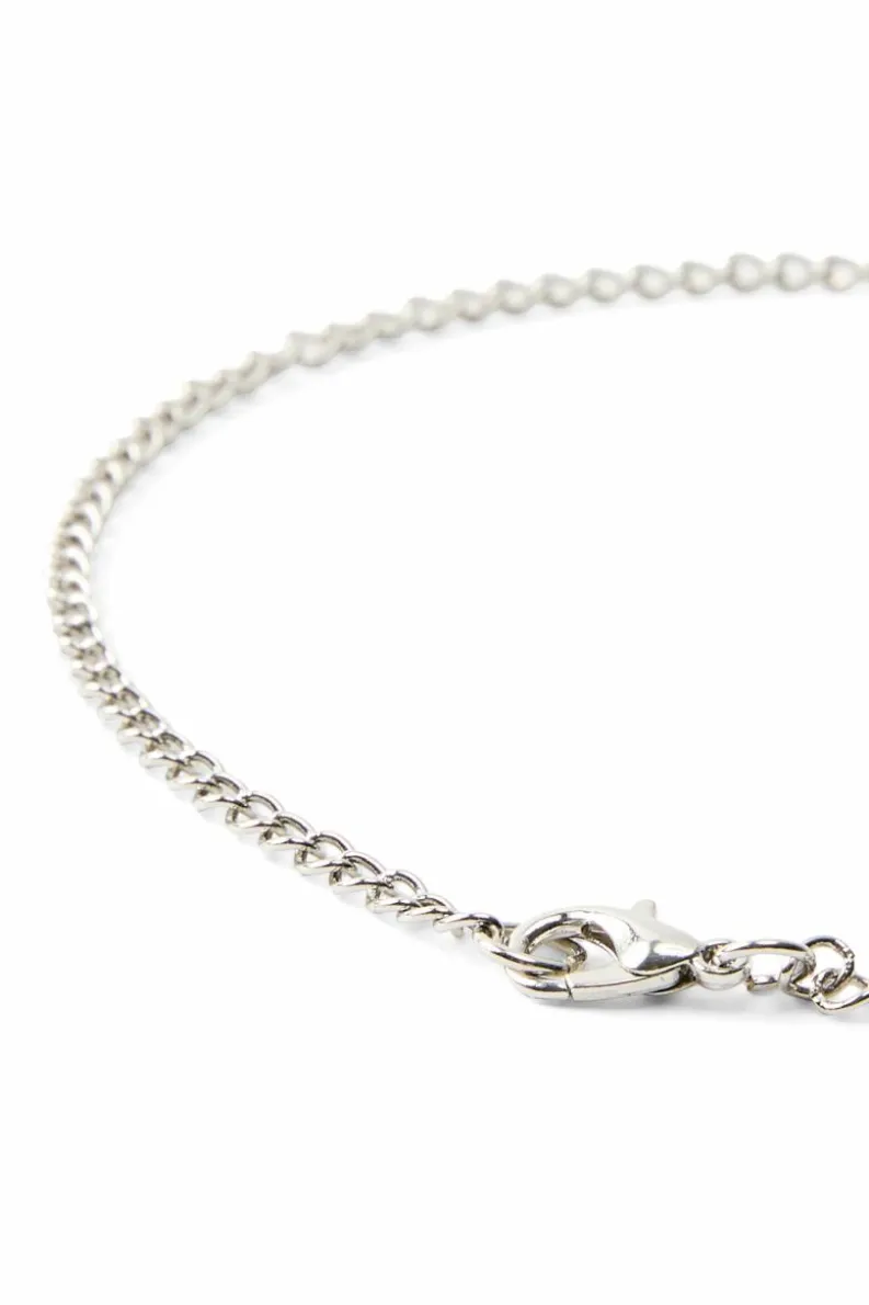 Sale boohooMAN Gem Pendant Necklace In silver