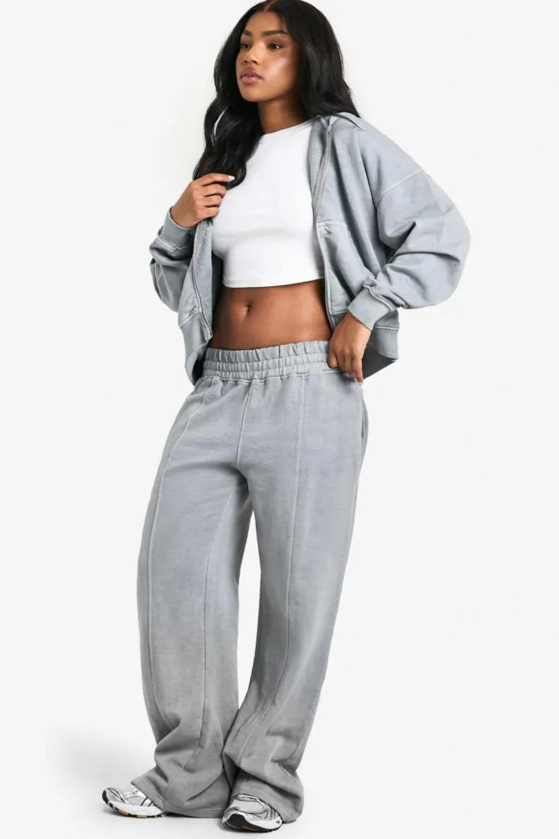 Cheap boohoo Premium Overdyed Heavyweight Tracksuit grey