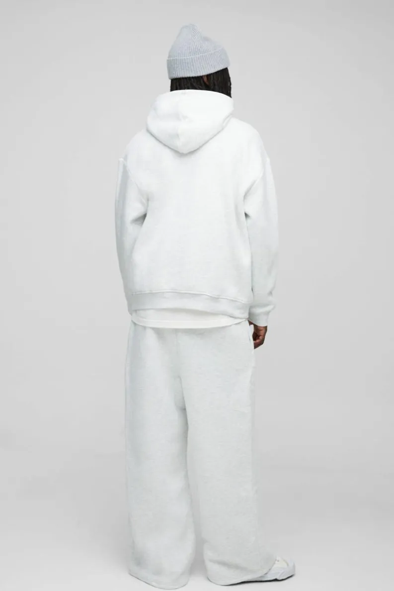 Best Sale boohooMAN 330GSM Basic Oversized Over The Head Hoodie grey marl