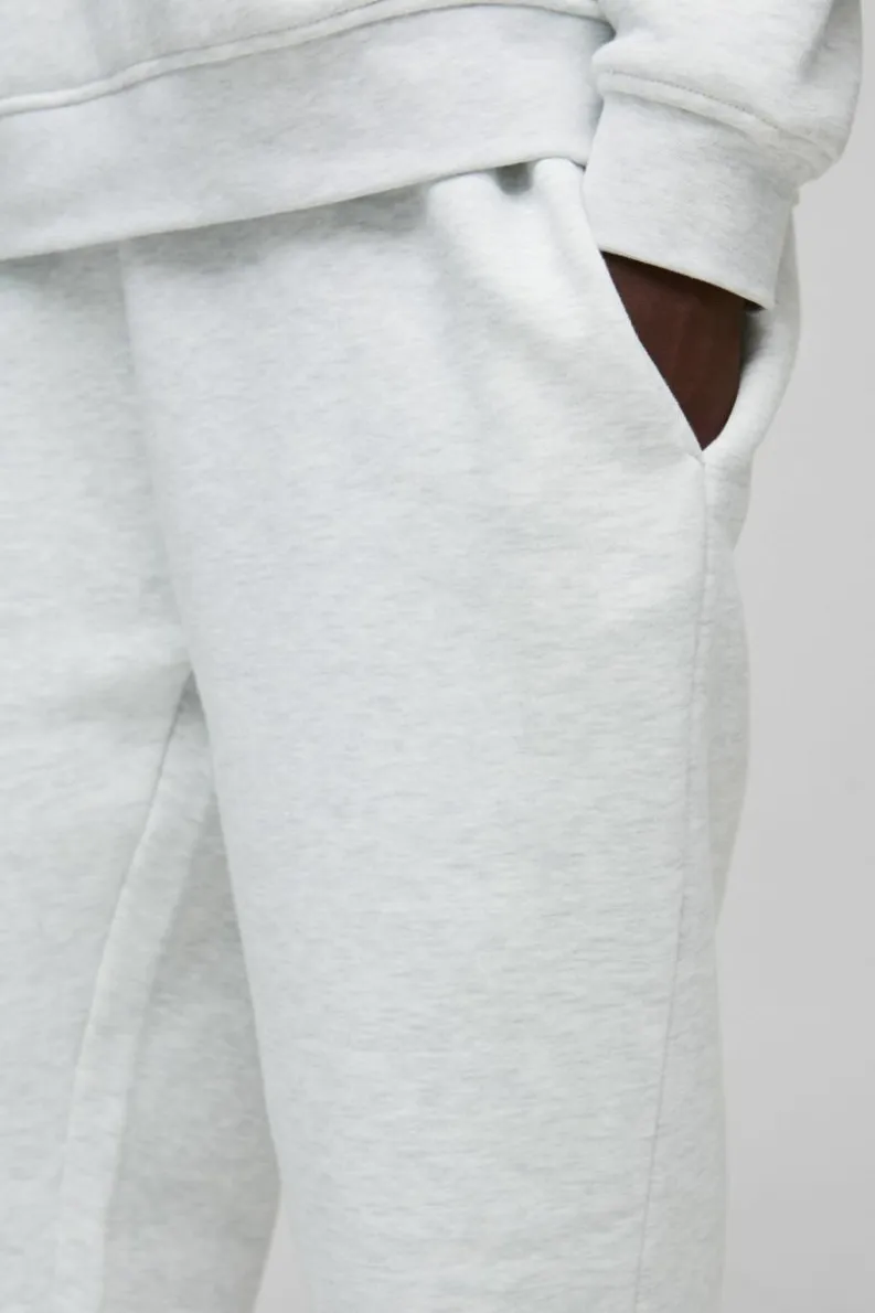 Best Sale boohooMAN 330gsm Basic Relaxed Fit Jogger grey marl