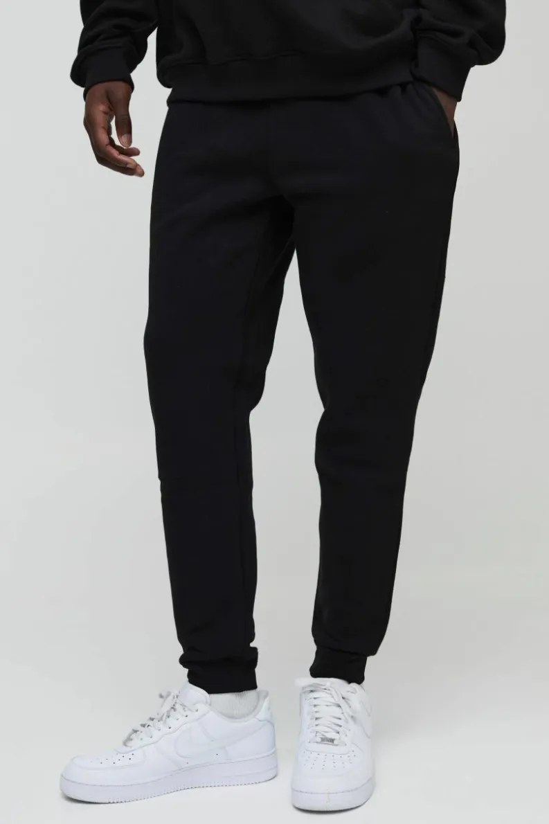 Discount boohooMAN 330GSM Basic Slim Fit Jogger black