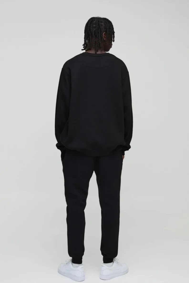 Discount boohooMAN 330GSM Basic Slim Fit Jogger black