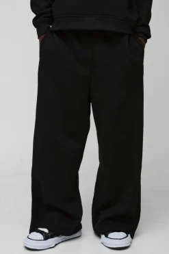 Hot boohooMAN 330GSM Extreme Wide Leg Basic Jogger black