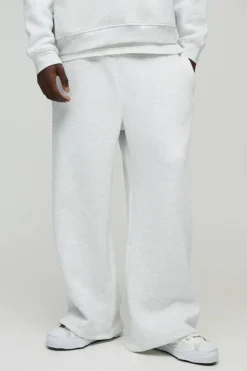 Hot boohooMAN 330GSM Extreme Wide Leg Basic Jogger grey marl