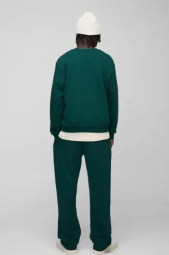 Sale boohooMAN 330GSM Limited Edition Crew Neck Sweatshirt forest