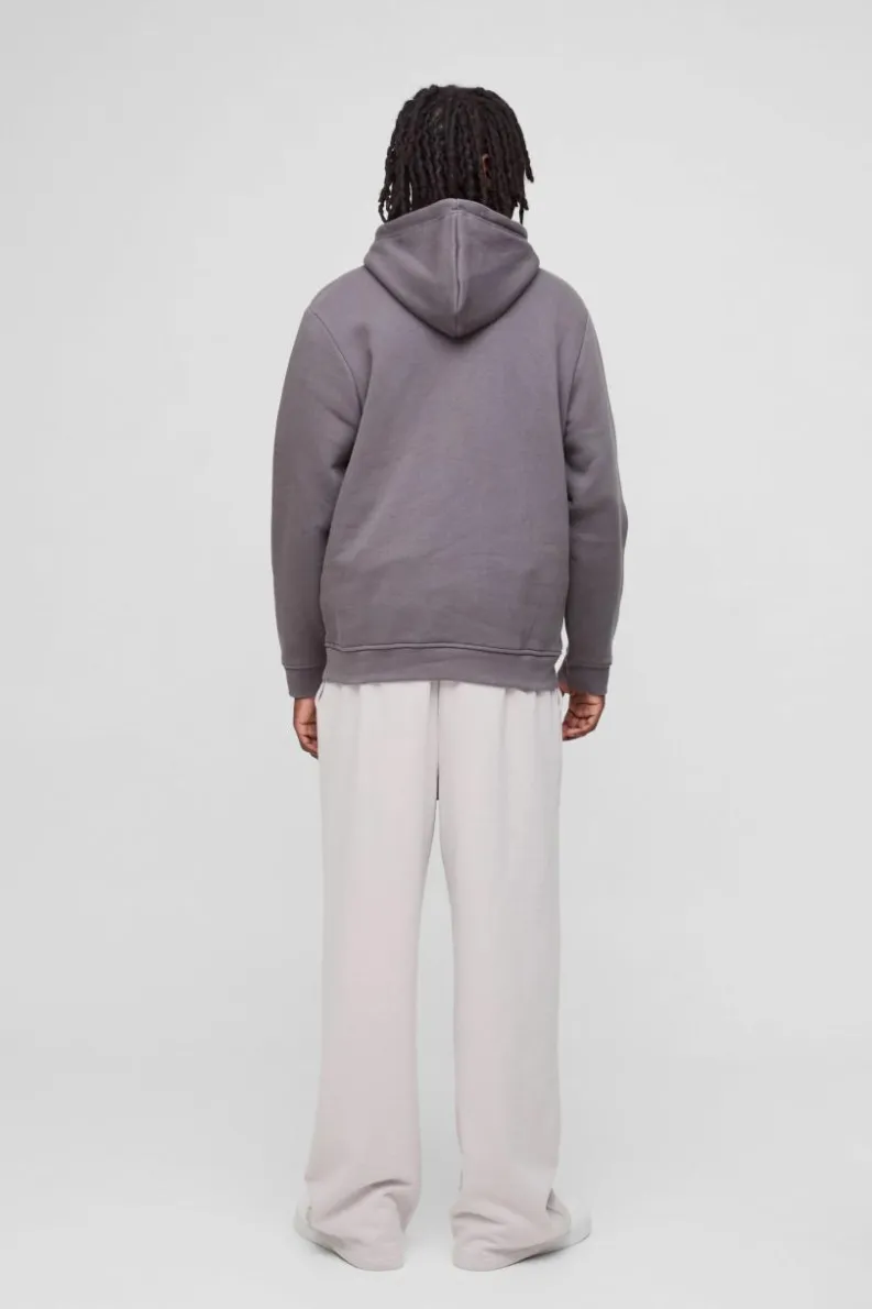 Online boohooMAN 330GSM Man Signature Over The Head Hoodie charcoal