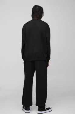 Hot boohooMAN 330GSM Oversized Fit Basic Jogger black