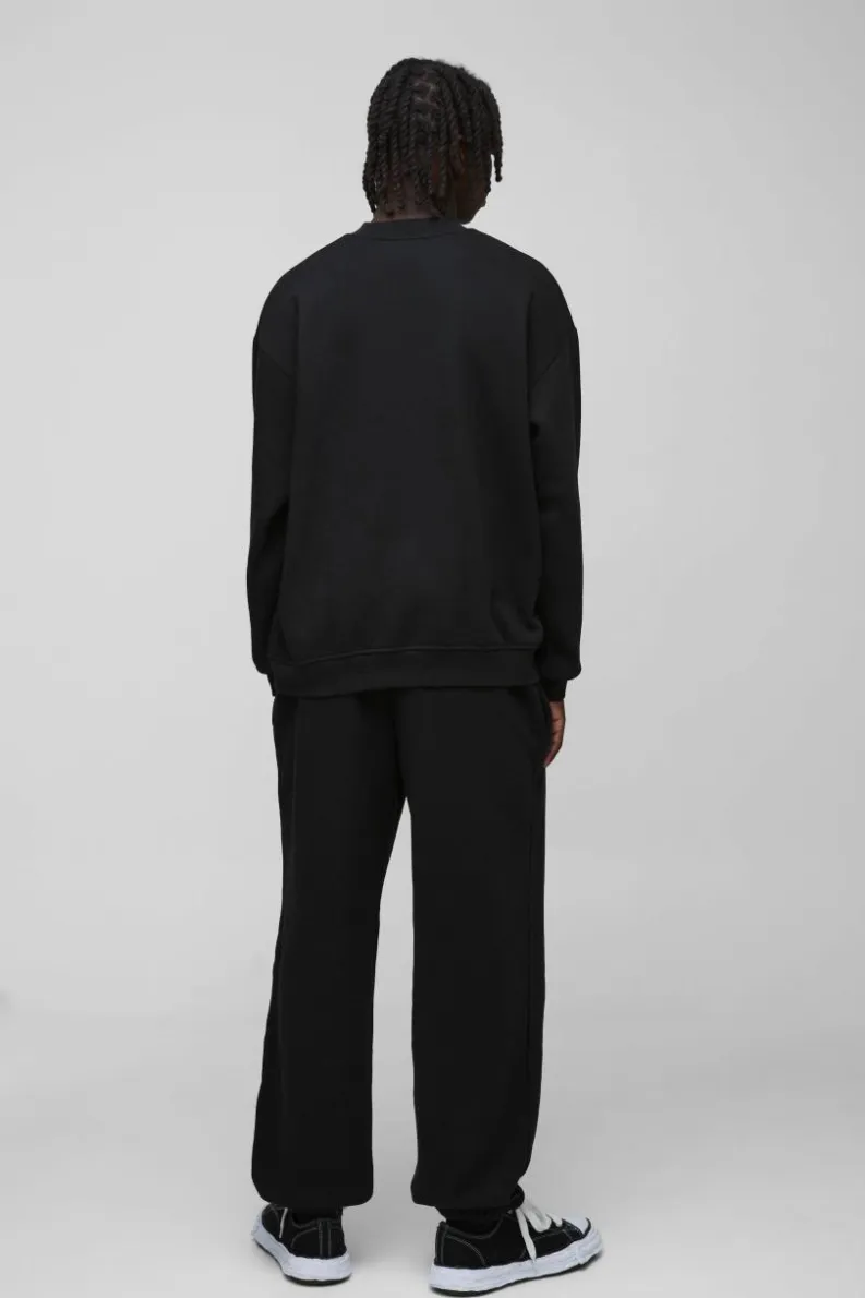 Hot boohooMAN 330GSM Oversized Fit Basic Jogger black
