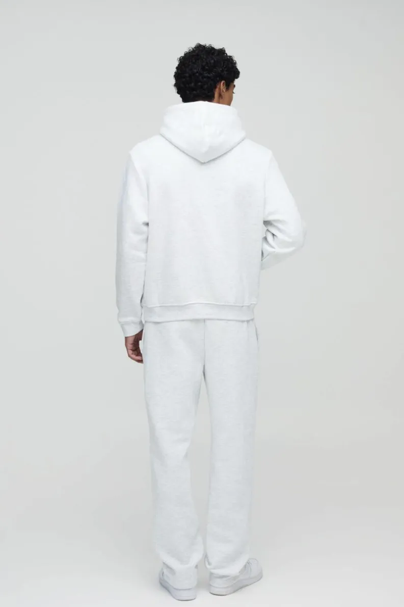 Outlet boohooMAN 330GSM Over The Head Basic Hoodie grey marl