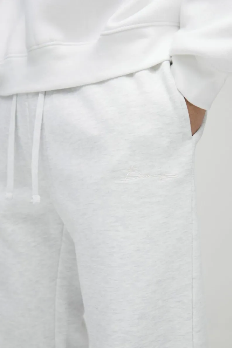 Cheap boohooMAN 330GSM Regular Fit BM Signature Jogger grey marl