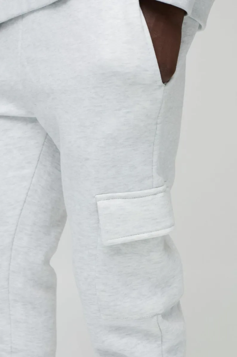 Cheap boohooMAN 330GSM Skinny Basic Cargo Jogger grey marl