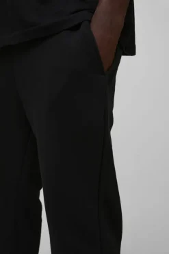 Cheap boohooMAN 330GSM Skinny Fit Basic Jogger black