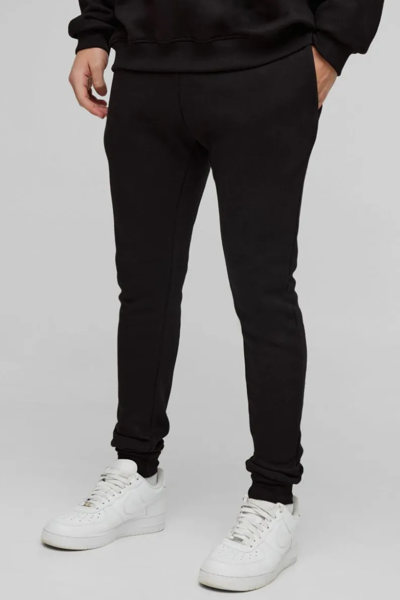 Best Sale boohooMAN 330GSM Super Skinny Fit Jogger black