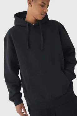 Flash Sale boohooMAN 330GSM Tall Oversized Hoodie in black