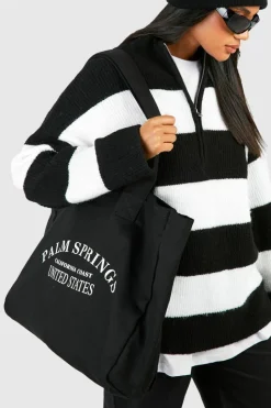 Cheap boohoo Half Zip Soft Knit Stripe Jumper black