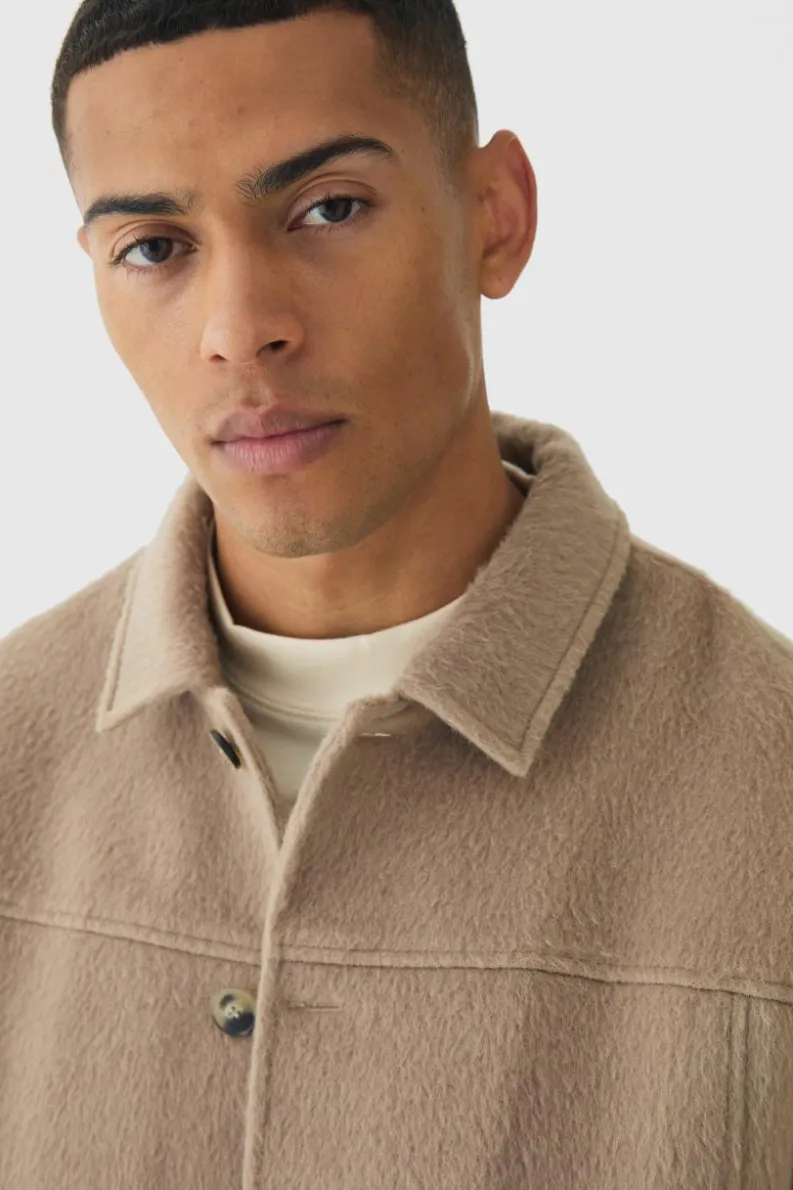 Cheap boohoo Heavyweight Regular Brushed Texture Set taupe