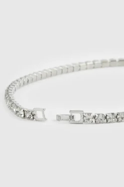 Sale boohooMAN Iced Chain Necklace silver