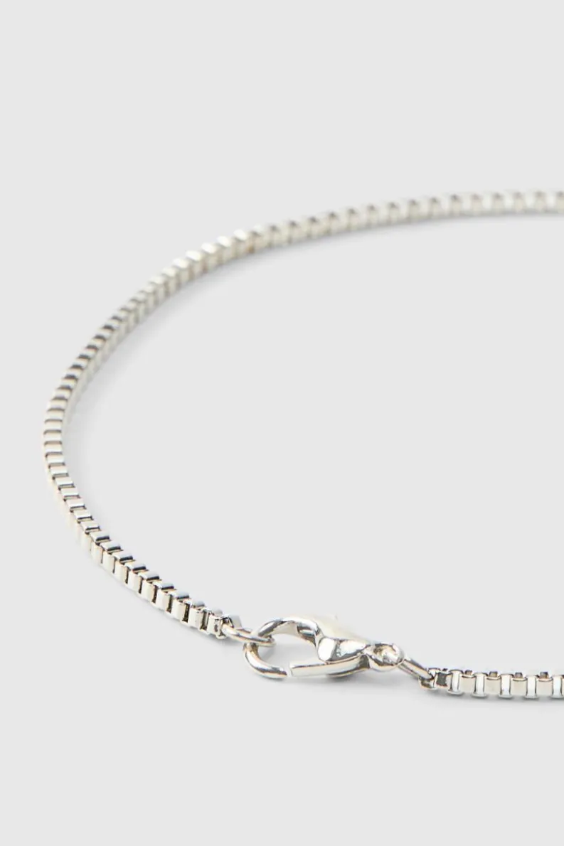 Cheap boohooMAN Iced Cross Necklace In silver