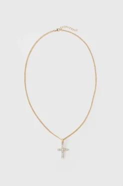 Best Sale boohooMAN Iced Necklace gold