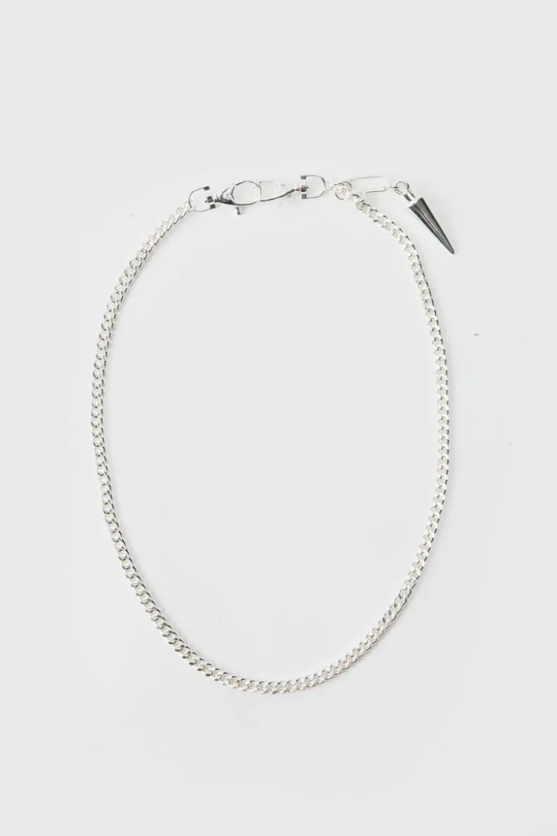 Cheap boohooMAN Jean Chain With Spike silver