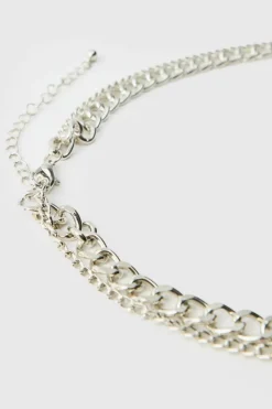 Best Sale boohooMAN Layered Star Necklace silver