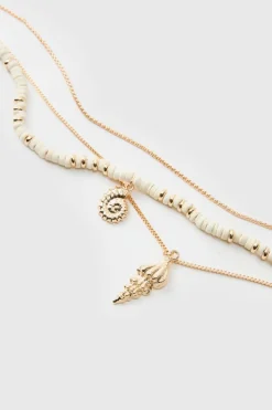 Store boohooMAN Lightning Bolt Necklace In gold