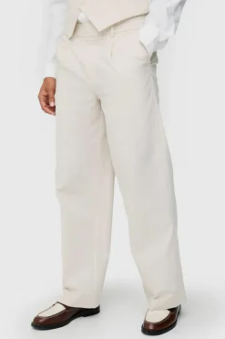 Outlet boohooMAN Linen Blend Slim Fit Waistcoat natural