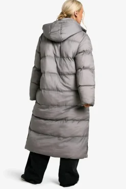 Best boohoo Longline Hooded Puffer charcoal