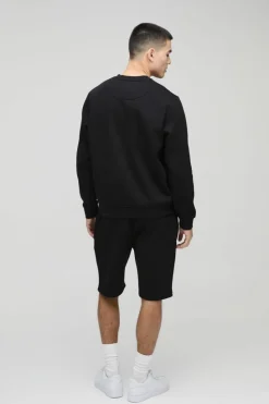 Cheap boohooMAN Loose Fit Mid Length Basic Shorts black