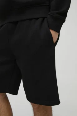 Cheap boohooMAN Loose Fit Mid Length Basic Shorts black