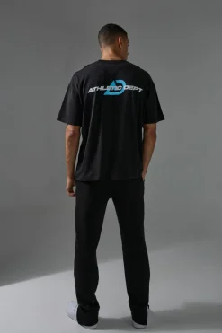 Discount boohooMAN Man Active Athletic Dept Oversized T-shirt black