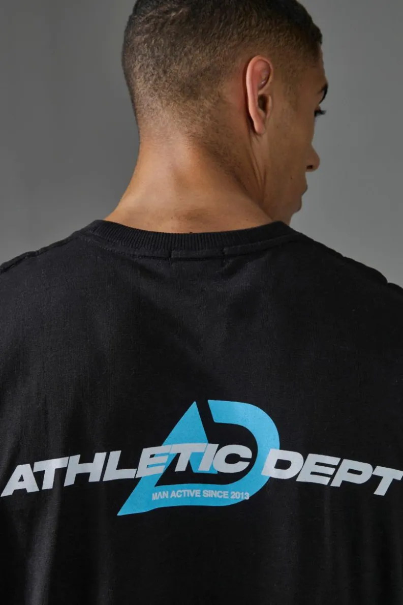 Discount boohooMAN Man Active Athletic Dept Oversized T-shirt black