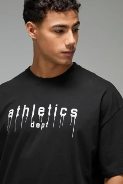 Hot boohooMAN Man Active Athletics Dept Oversized T-shirt black