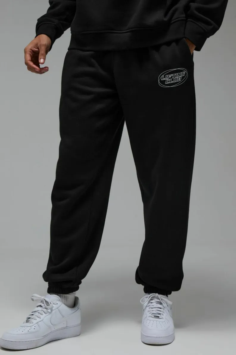 Cheap boohooMAN Man Active Blurred Oversized Joggers black