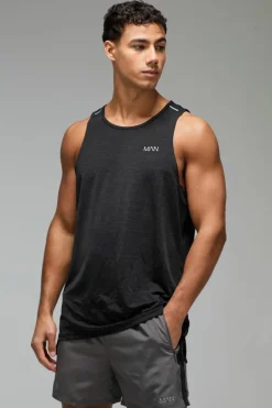 Cheap boohooMAN Man Active Breathable Marl Vest black