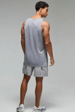 Fashion boohooMAN Man Active Breathable Marl Vest light grey