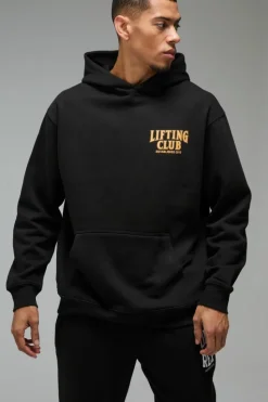 Flash Sale boohooMAN Man Active Can't Stop Bulking Oversized Hoodie black