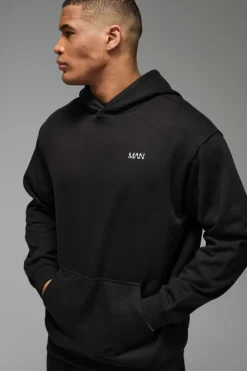 New boohooMAN Man Active Challenge Your Limits Oversized Hoodie black