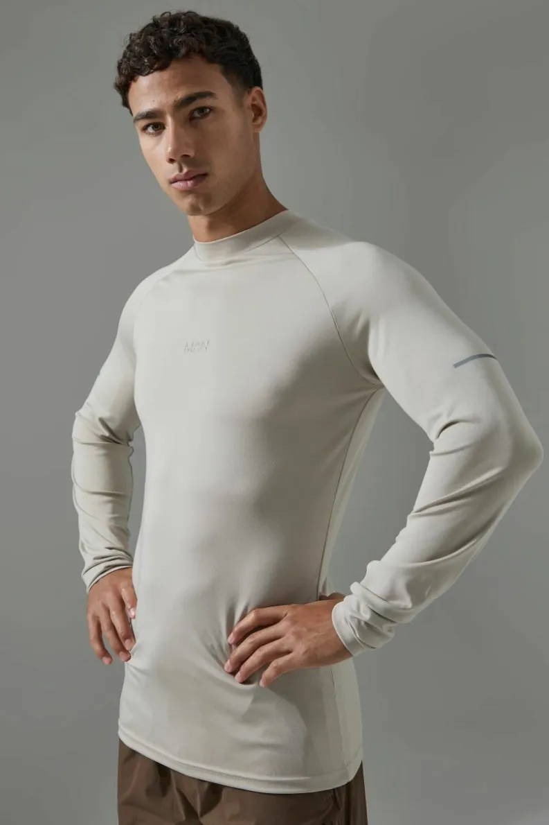 Outlet boohooMAN Man Active Compression Training Top sand