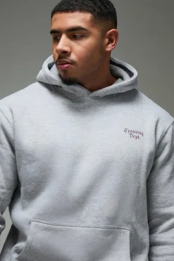 Cheap boohooMAN Man Active Destroy The Iron Oversized Hoodie grey marl