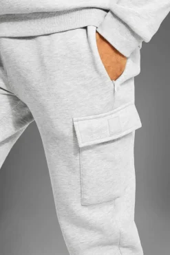 Flash Sale boohooMAN Man Active Gym Cargo Jogger grey marl