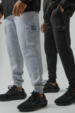 Flash Sale boohooMAN Man Active Gym 2 Pack Cargo Joggers multi