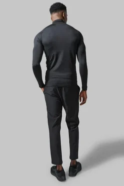 Sale boohooMAN Man Active Gym Raglan Muscle Fit 1/4 Zip Top black