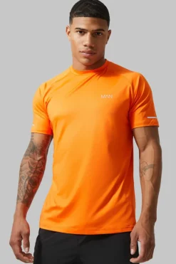 Clearance boohooMAN Man Active Gym Raglan Regular Fit T-shirt orange
